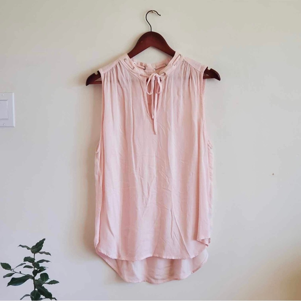 Bella Dahl Sleeveless V-Neck Top L